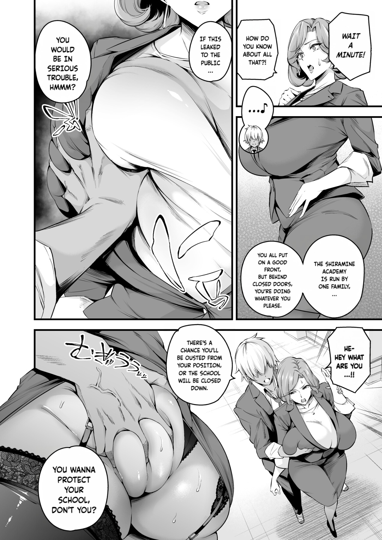 Hentai Manga Comic-The sow principal of Shiramine Academy PROLOGUE-Read-9